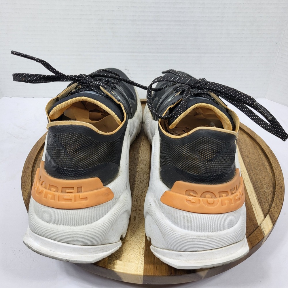Sorel Women's 9 Kinetic RNEGD Float Sneakers Black Orange Chunky NL4699-010 - Picture 5 of 10